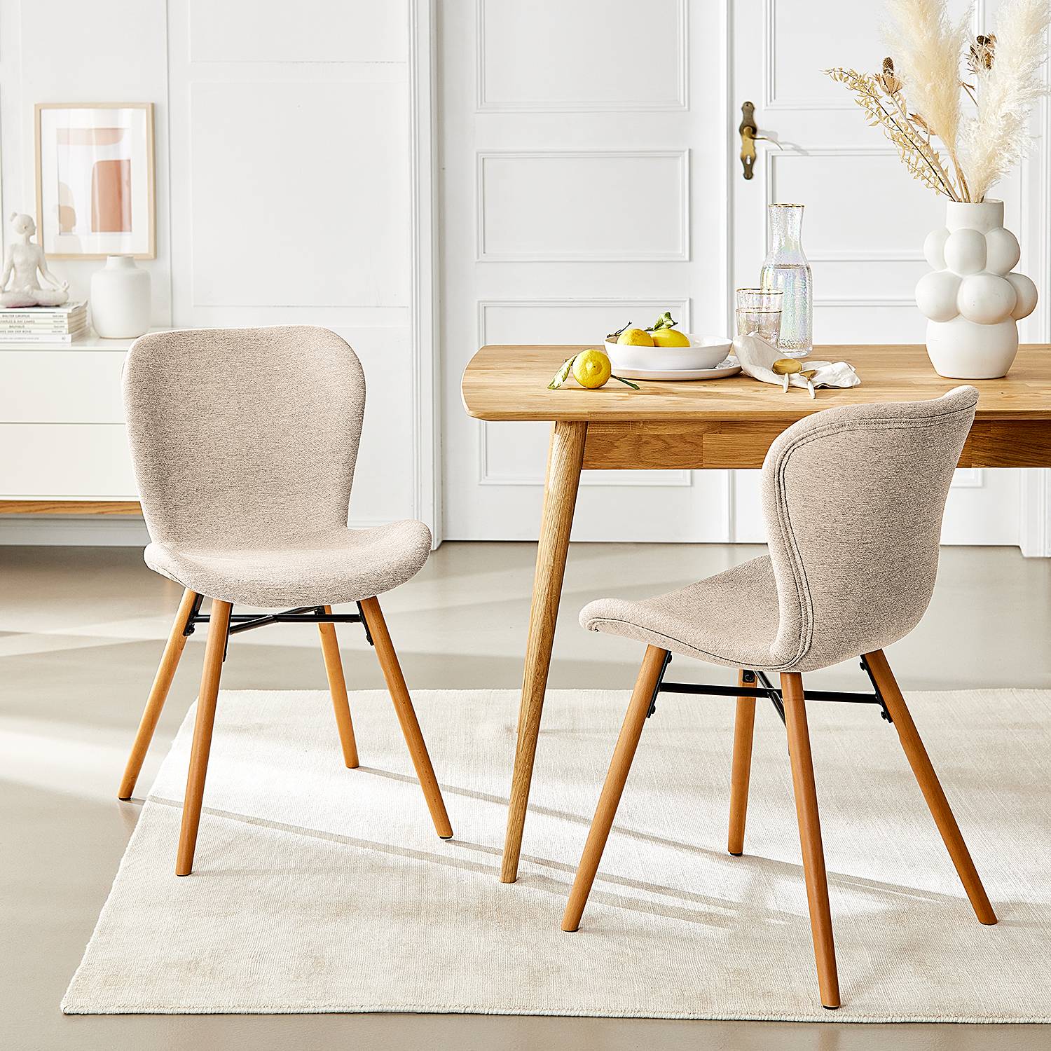 home24 Polsterstuhl 47 x 83 x 53cm Webstoff Stefka: Beige Beige Buche Hell home24 Polsterstuhl 47 x 83 x 53cm Webstoff Stefka: Beige Beige Buche Hell von home24