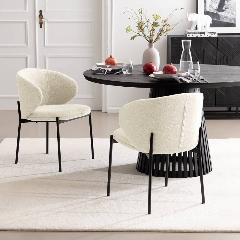 home24 Polsterstuhl BANNEKER 2er-Set 57 x 76 x 58cm Beige/Creme home24 Polsterstuhl BANNEKER 2er-Set 57 x 76 x 58cm Beige/Creme von home24