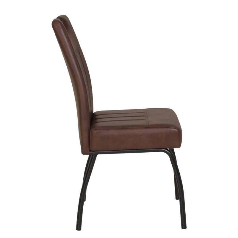 home24 Polsterstuhl Brookville 44 x 99 x 62cm 2er Set Braun/Braun von home24