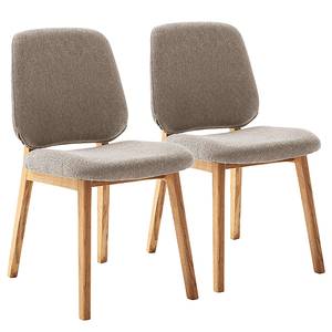 home24 Polsterstuhl Doyran 2er Set 47 x 86 x 58cm Braun/Cappuccino von home24