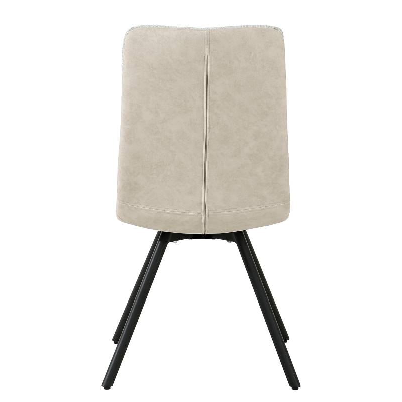 home24 Polsterstuhl Etla 2er-Set 48 x 95 x 66cm Weiß/Beige/Creme von home24