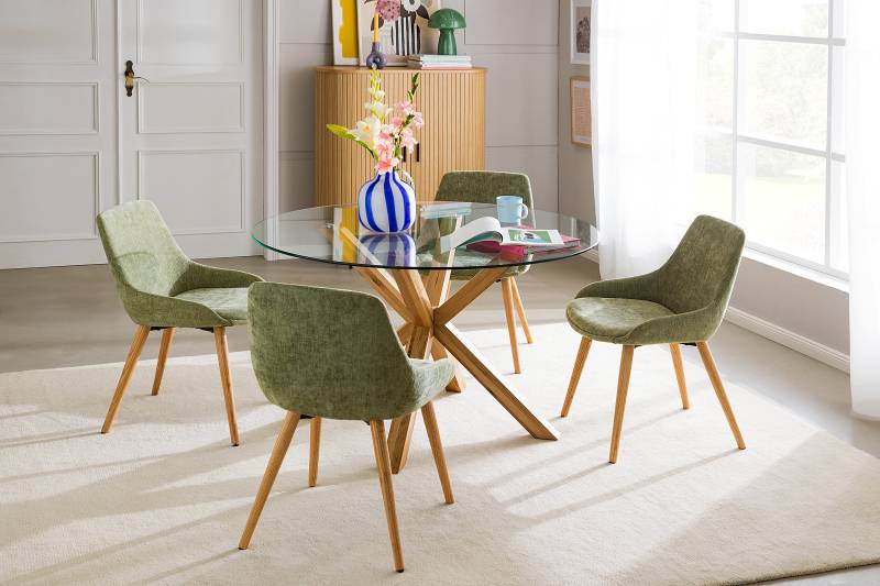 home24 Polsterstuhl Lakins 2er-Set 52 x 81 x 57cm Grün/Antikgrün home24 Polsterstuhl Lakins 2er-Set 52 x 81 x 57cm Grün/Antikgrün von home24