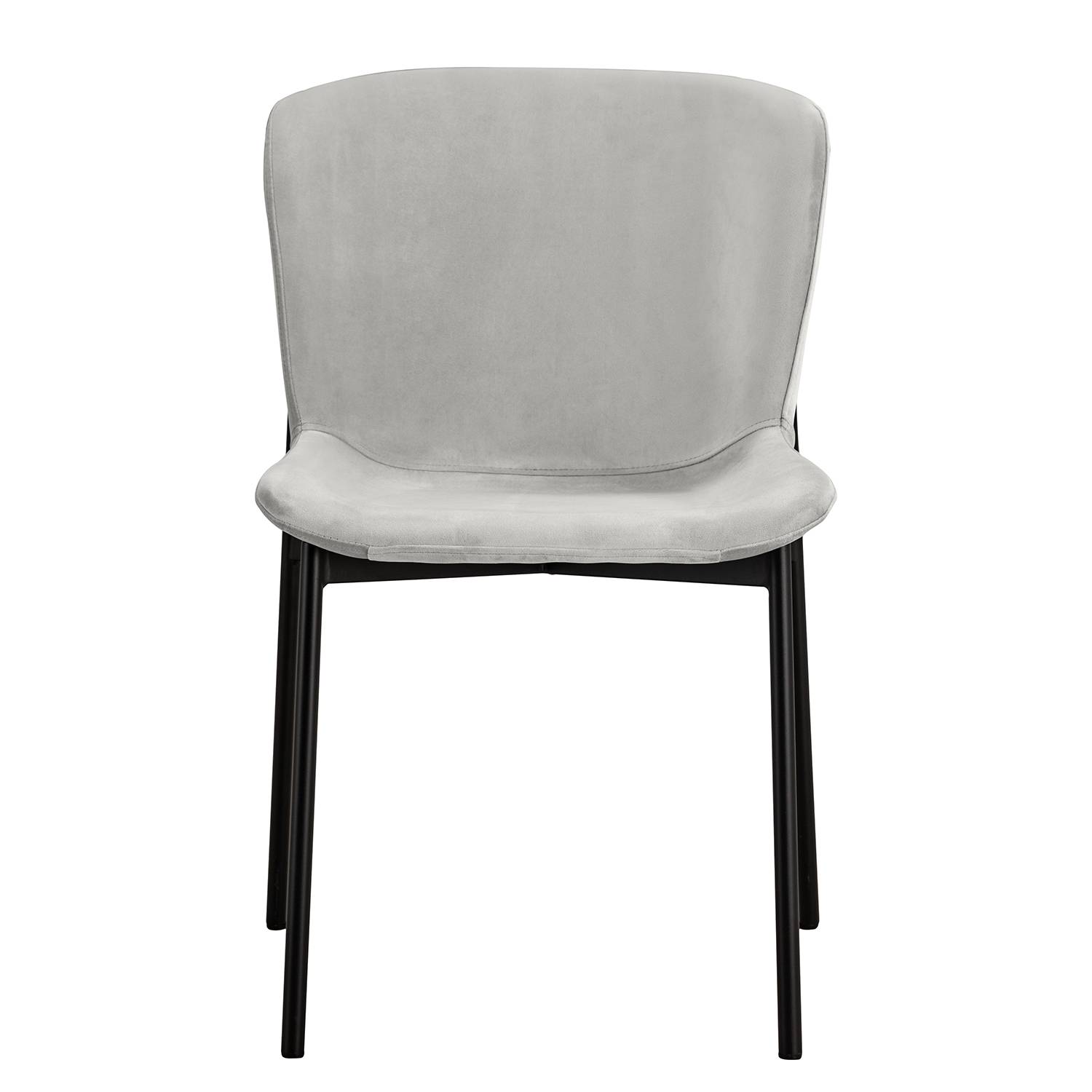 home24 Polsterstuhl MOUZON 2er-Set 52 x 79 x 49cm Samt Walli: Hellgrau Grau/Hellgrau Schwarz home24 Polsterstuhl MOUZON 2er-Set 52 x 79 x 49cm Samt Walli: Hellgrau Grau/Hellgrau Schwarz von home24
