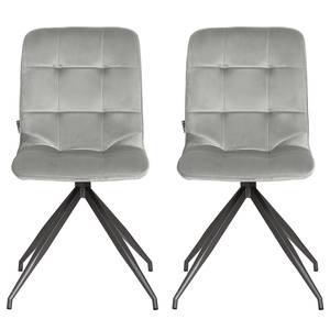 home24 Polsterstuhl Maqis 2er-Set 48 x 87 x 58cm Grau von home24