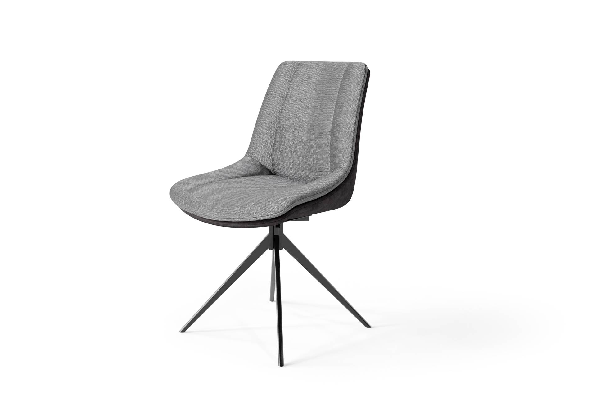 home24 Polsterstuhl Marana 2er-Set 50 x 88 x 62cm Grau/Hellgrau von home24