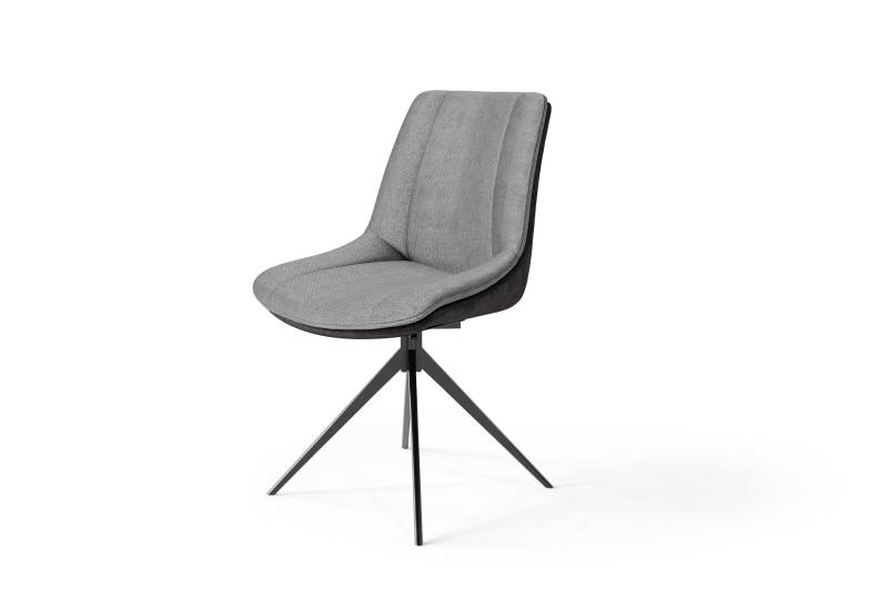 home24 Polsterstuhl Marana 2er-Set 50 x 88 x 62cm Grau/Hellgrau von home24