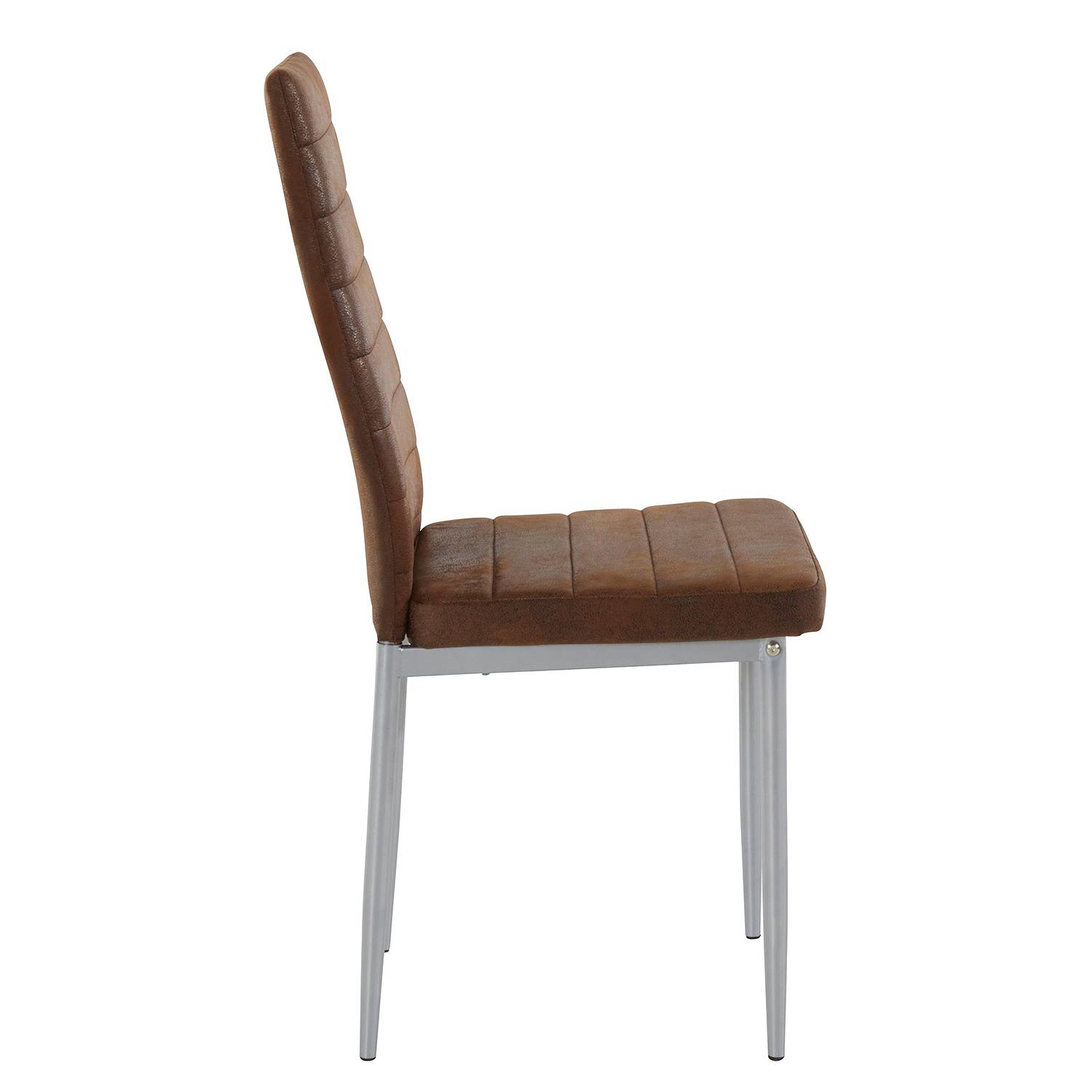 home24 Polsterstuhl Orelle II 2er-Set 42 x 96 x 53cm Braun/Braun von home24