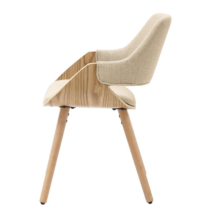 home24 Armlehnenstuhl RIFFLES 2er-Set 51 x 80 x 57cm Holz/Beige home24 Armlehnenstuhl RIFFLES 2er-Set 51 x 80 x 57cm Holz/Beige von home24