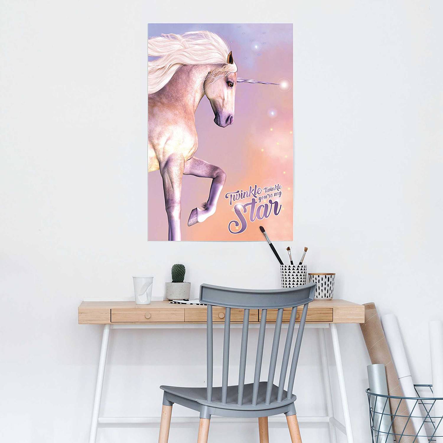 home24 Poster Einhorn Glitzer Papier Pink 61 x 92 x 0cm home24 Poster Einhorn Glitzer Papier Pink 61 x 92 x 0cm von home24