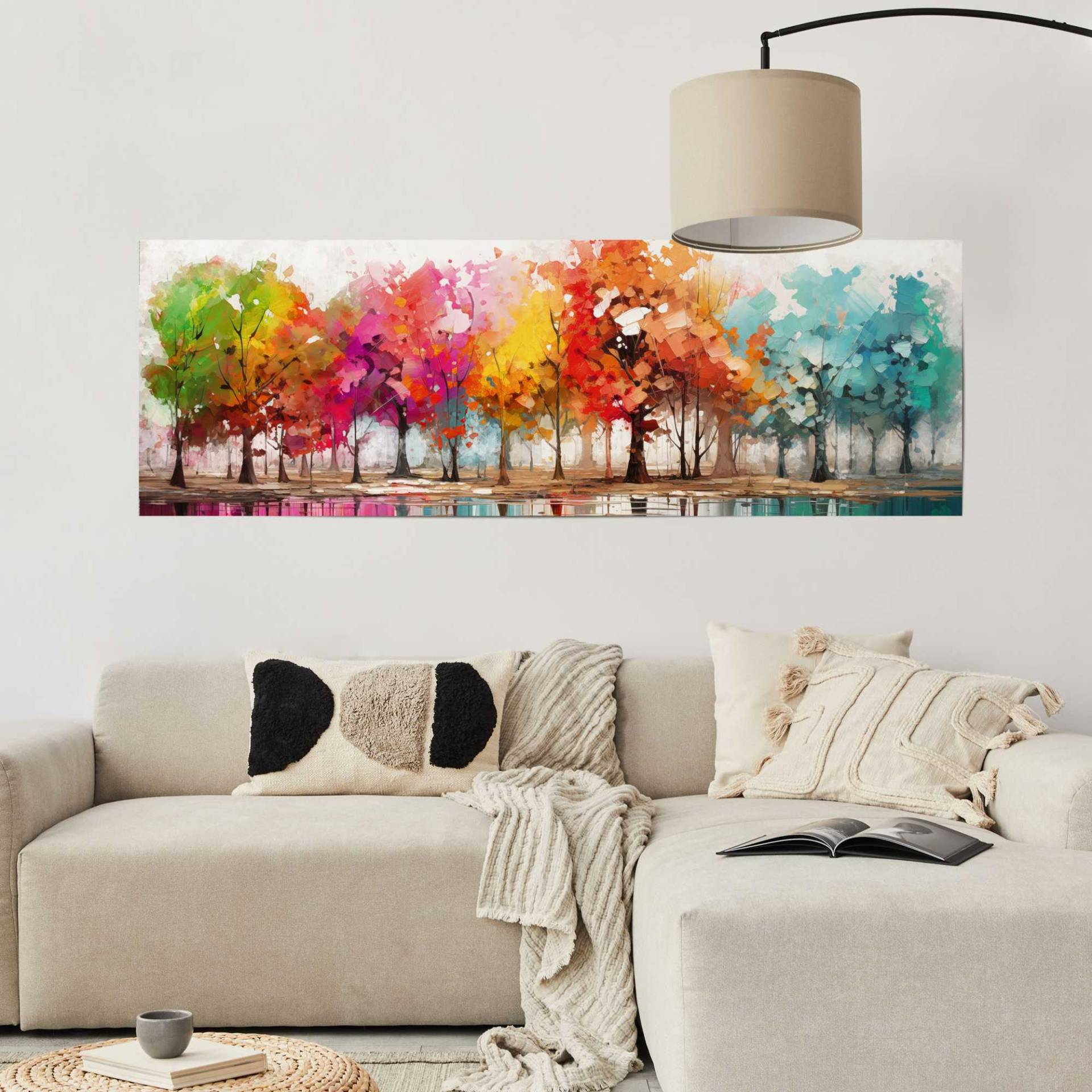 home24 Poster Farbenfroher Wald Material: Papier Motiv: Bäume, Pflanzen & Natur Multicolor/Multicolor 53 x 158 x 0cm home24 Poster Farbenfroher Wald Material: Papier Motiv: Bäume, Pflanzen & Natur Multicolor/Multicolor 53 x 158 x 0cm von home24