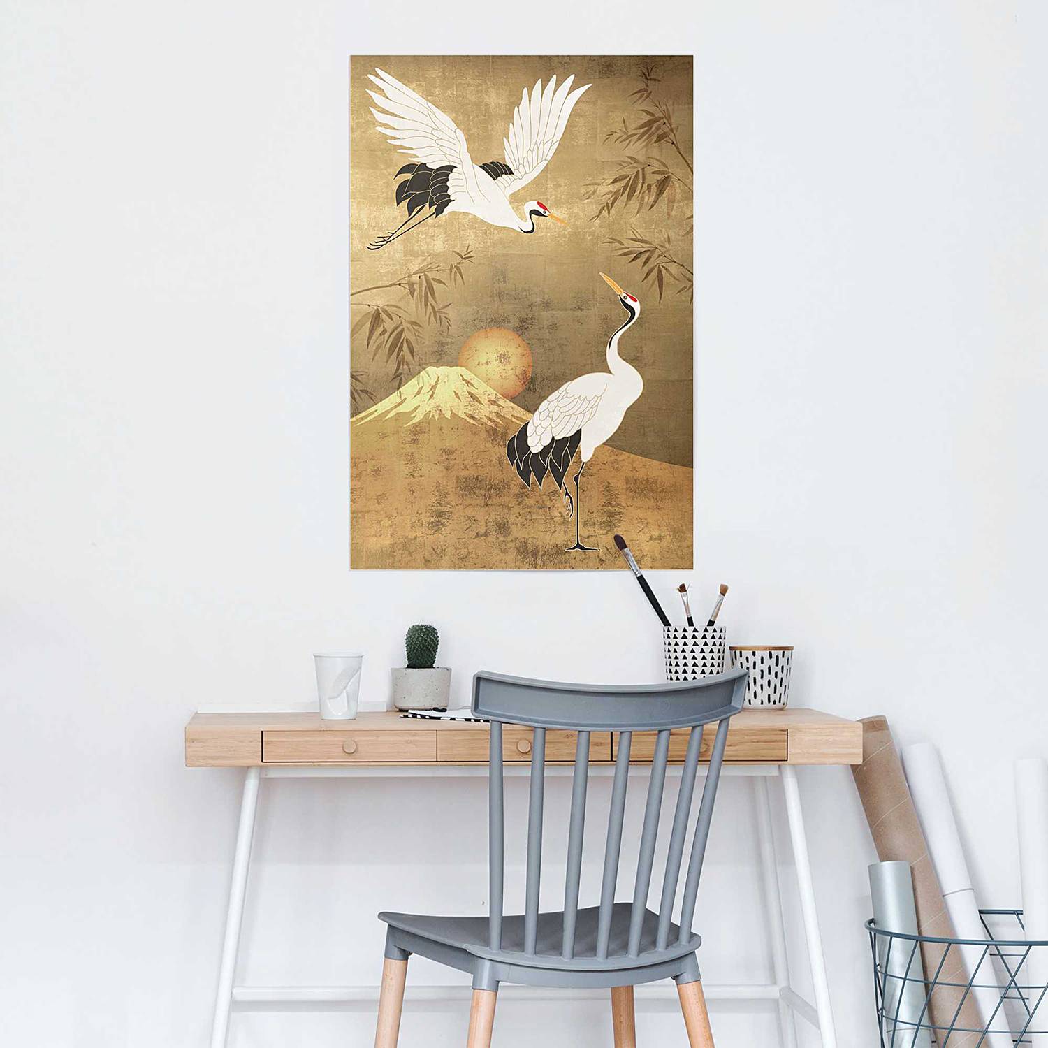 home24 Poster Kraniche Papier Gold 61 x 92 x 0cm home24 Poster Kraniche Papier Gold 61 x 92 x 0cm von home24