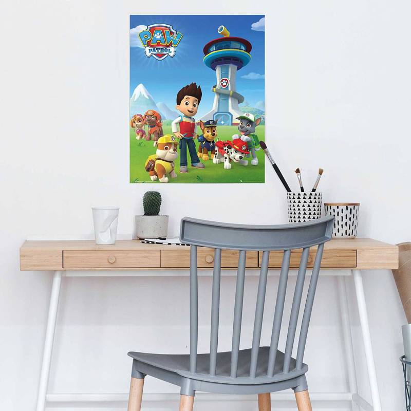 home24 Poster Paw Patrol Team Papier Multicolor 40 x 50 x 0cm von home24