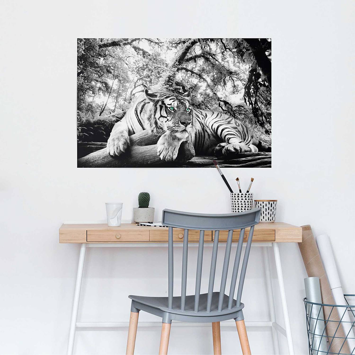 home24 Poster Tigerblick Papier Schwarz 61 x 92 x 0cm home24 Poster Tigerblick Papier Schwarz 61 x 92 x 0cm von home24