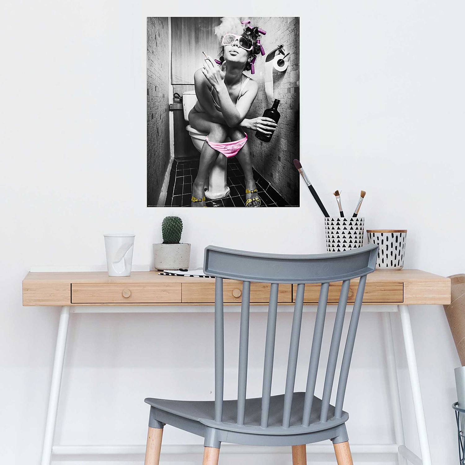 home24 Poster Toilet Pic Papier Pink 40 x 50 x 0cm home24 Poster Toilet Pic Papier Pink 40 x 50 x 0cm von home24