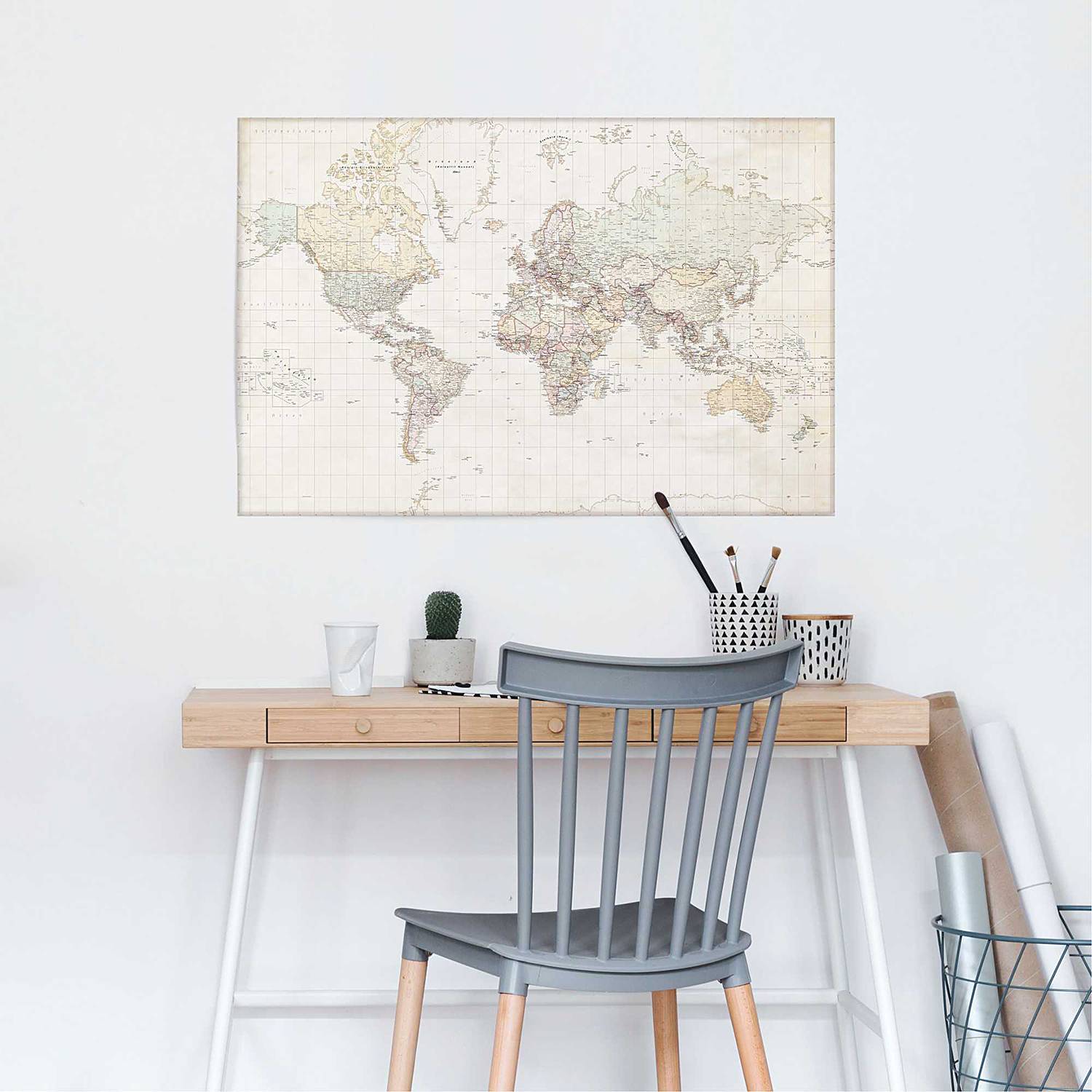 home24 Poster Weltkarte Antique Papier Beige 61 x 92 x 0cm home24 Poster Weltkarte Antique Papier Beige 61 x 92 x 0cm von home24