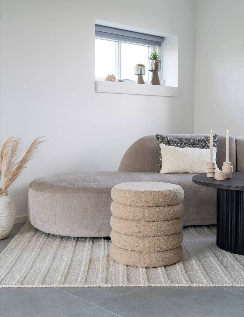 home24 Pouf 44 x 44 x 44cm Braun von home24