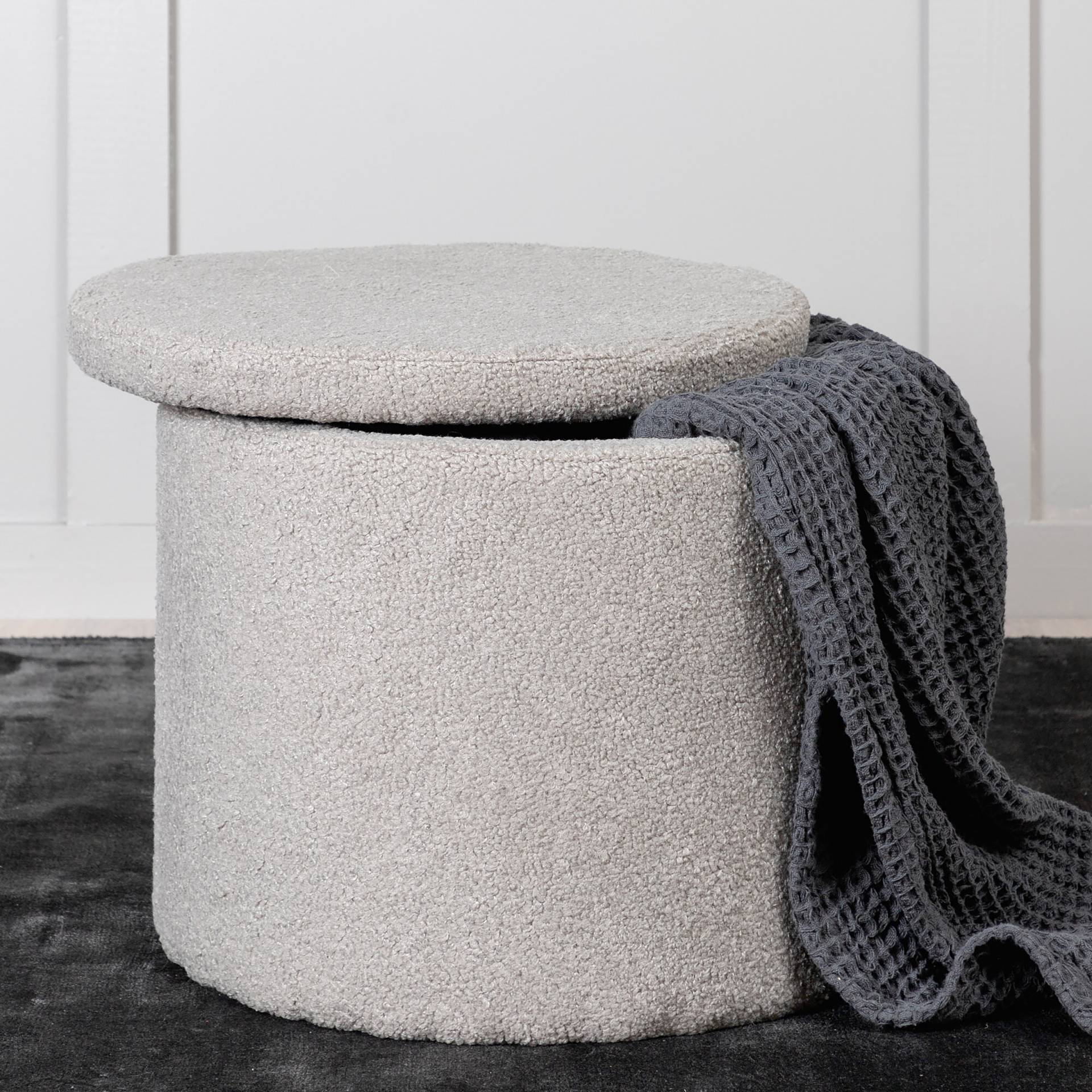 home24 Pouf Dunken Ø 51cm Grau/Grau home24 Pouf Dunken Ø 51cm Grau/Grau von home24