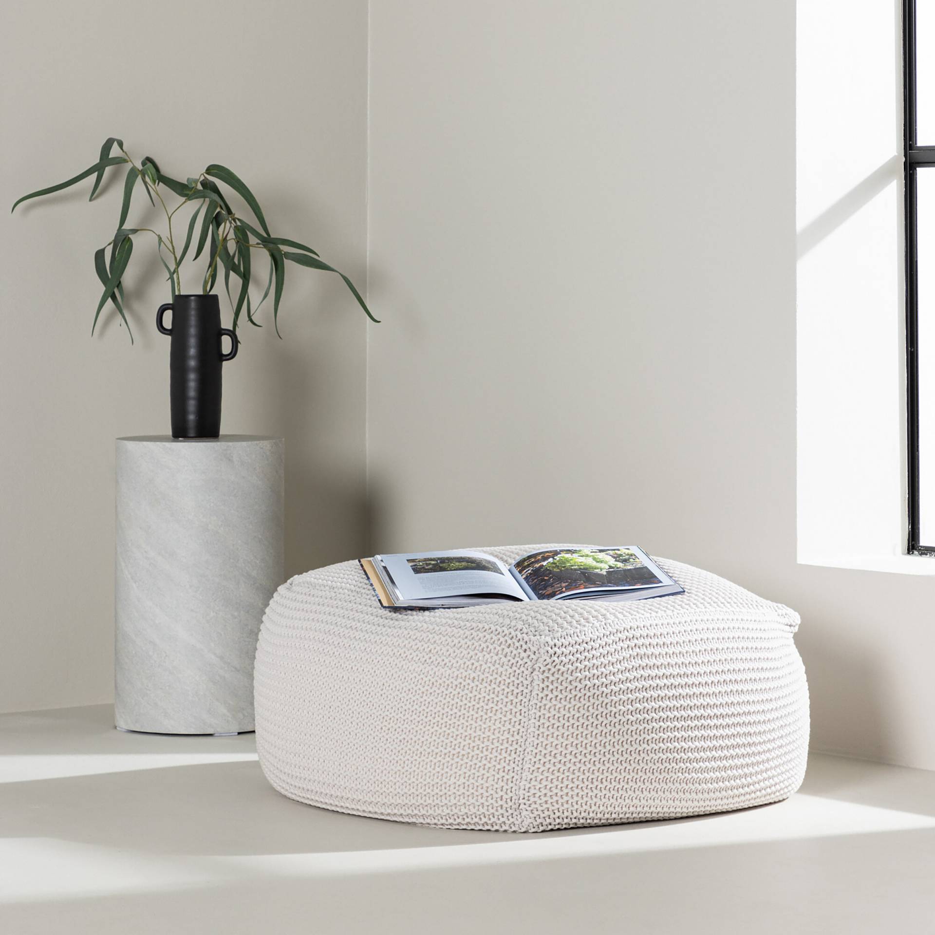 home24 Pouf Luca 60 x 40 x 60cm Beige home24 Pouf Luca 60 x 40 x 60cm Beige von home24