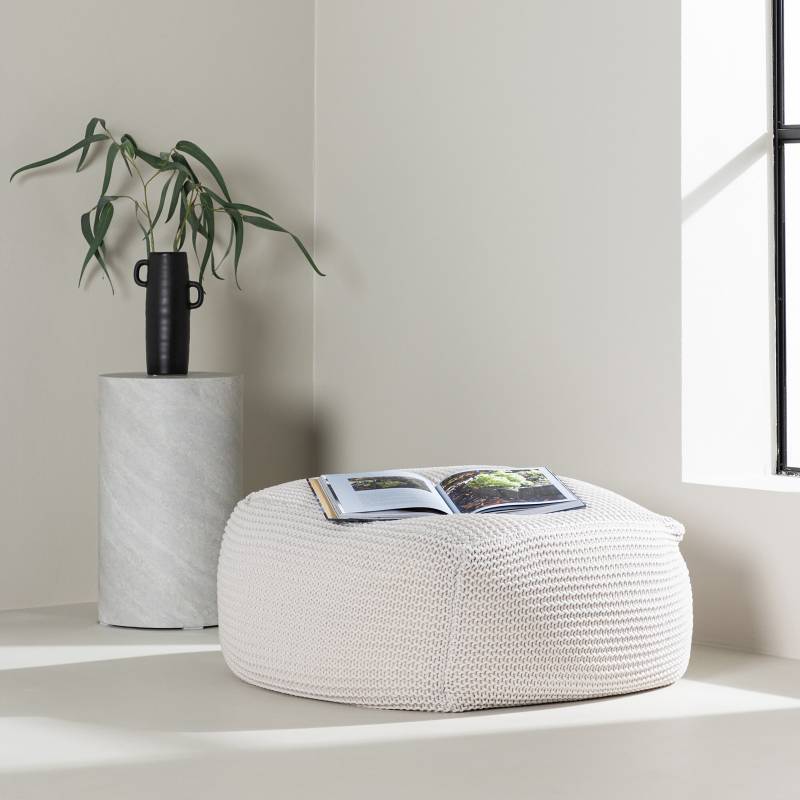 home24 Pouf Luca 60 x 40 x 60cm Beige home24 Pouf Luca 60 x 40 x 60cm Beige von home24