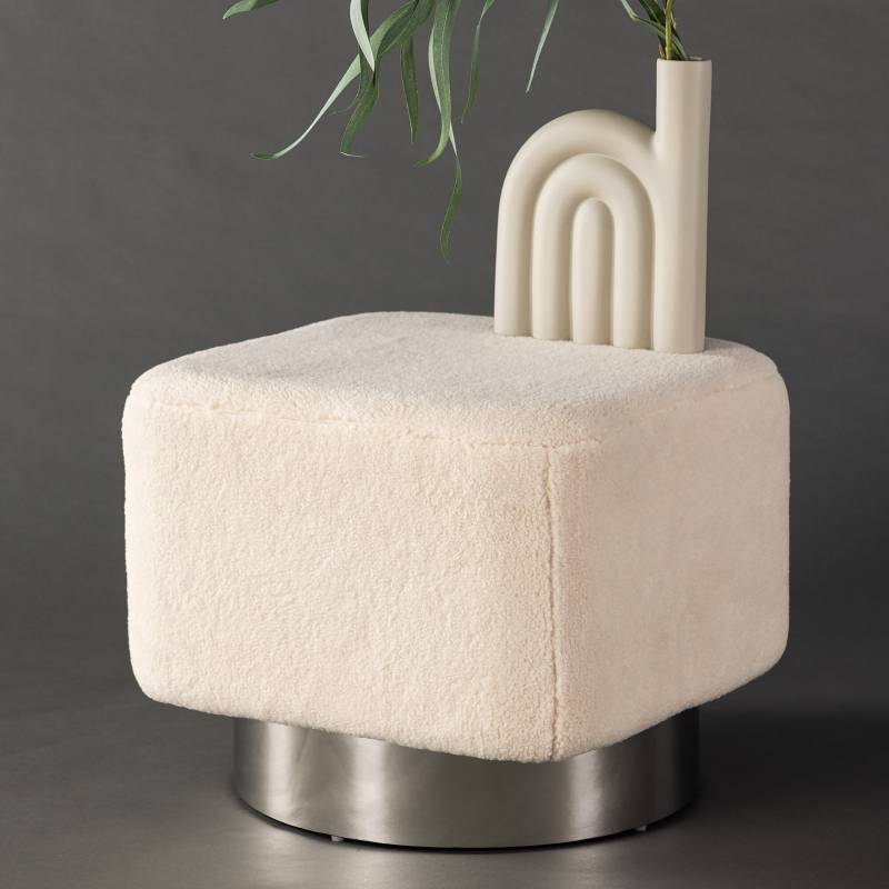 home24 Pouf Newton 45 x 38 x 45cm Weiß/Creme home24 Pouf Newton 45 x 38 x 45cm Weiß/Creme von home24