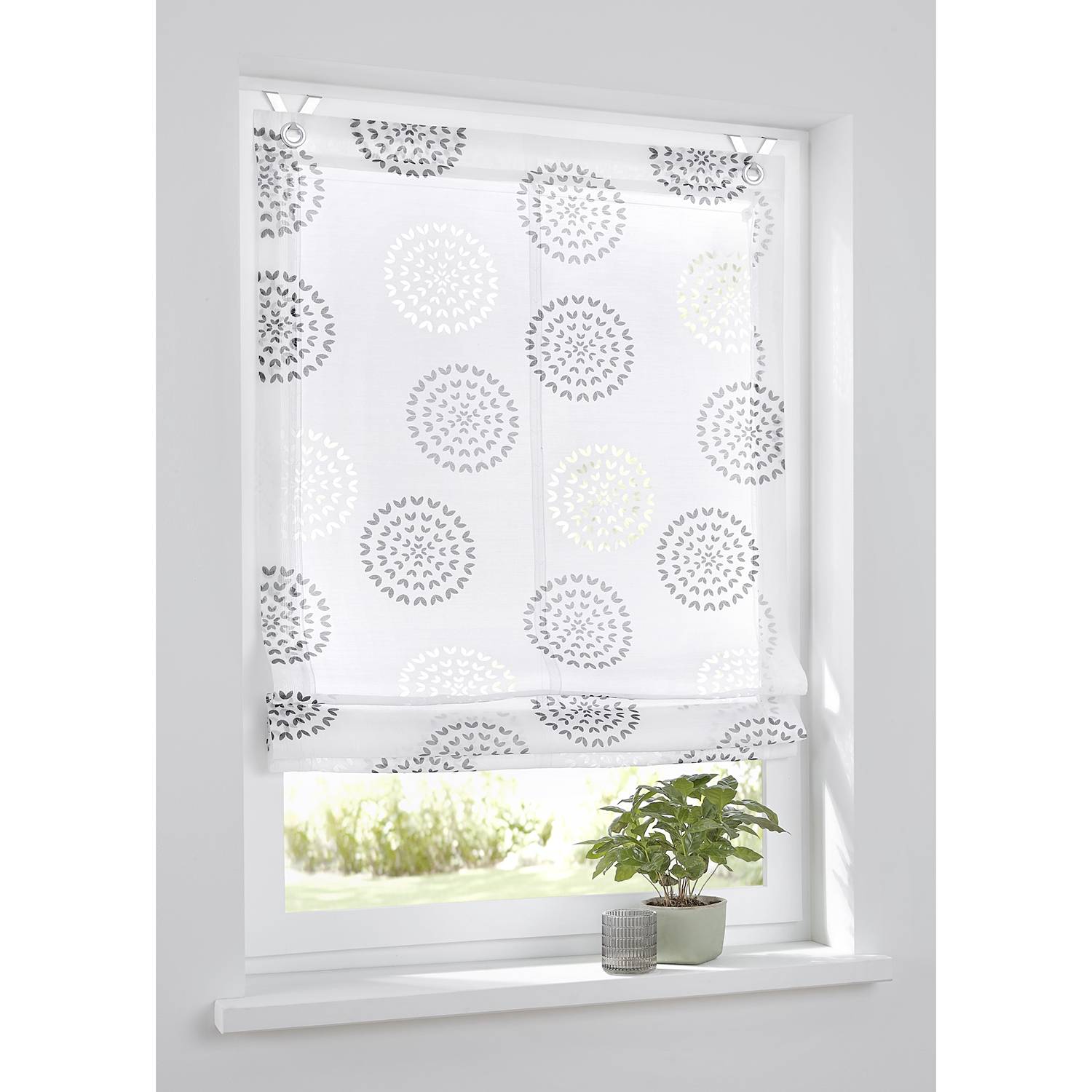 home24 Raffrollo Bella 45 x 140cm Weiß/Anthrazit home24 Raffrollo Bella 45 x 140cm Weiß/Anthrazit von home24