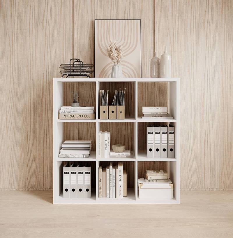 home24 Raumteiler Style Wabenplatte, lackiert Weiß 112 x 112cm von home24