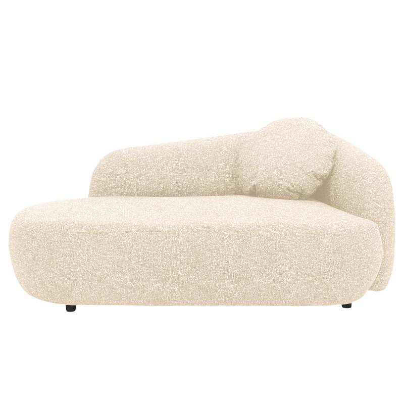home24 Recamiere NAZLAT Beige Strukturstoff Blerta 183 x 75 x 105cm Armlehne davorstehend rechts Modern von home24