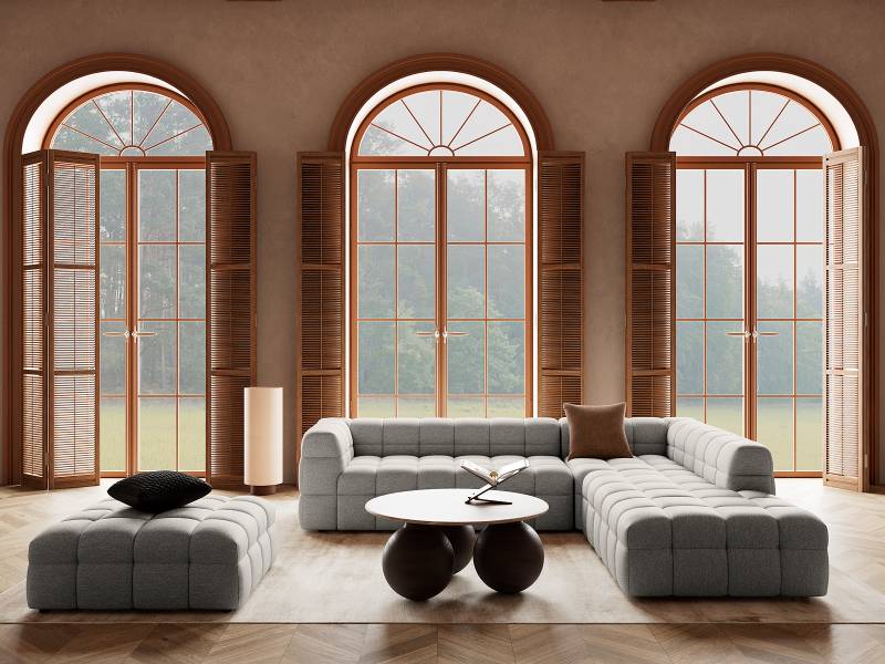 home24 Relaxliegen-Modul Grau Bouclé Stoff Coletta 150 x 66 x 100cm home24 Relaxliegen-Modul Grau Bouclé Stoff Coletta 150 x 66 x 100cm von home24