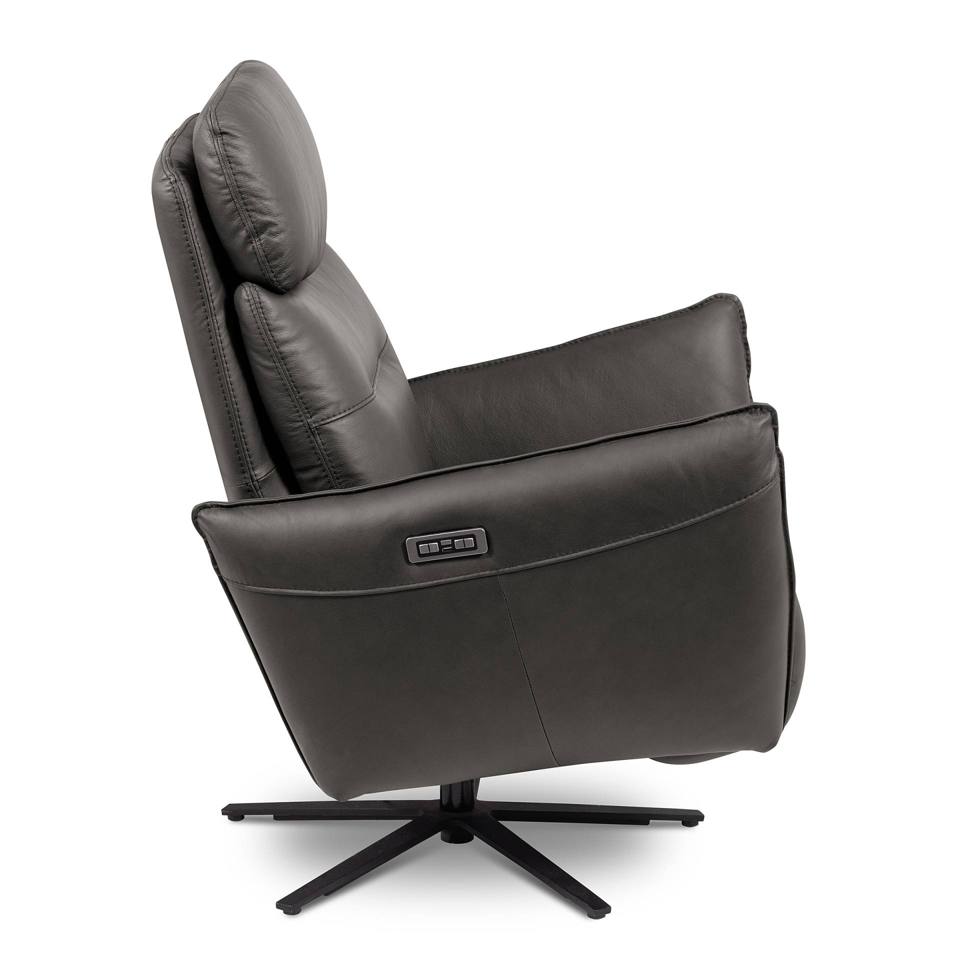home24 Relaxsessel Clerke Grau Echtleder Nadra 77 x 107 x 88cm home24 Relaxsessel Clerke Grau Echtleder Nadra 77 x 107 x 88cm von home24