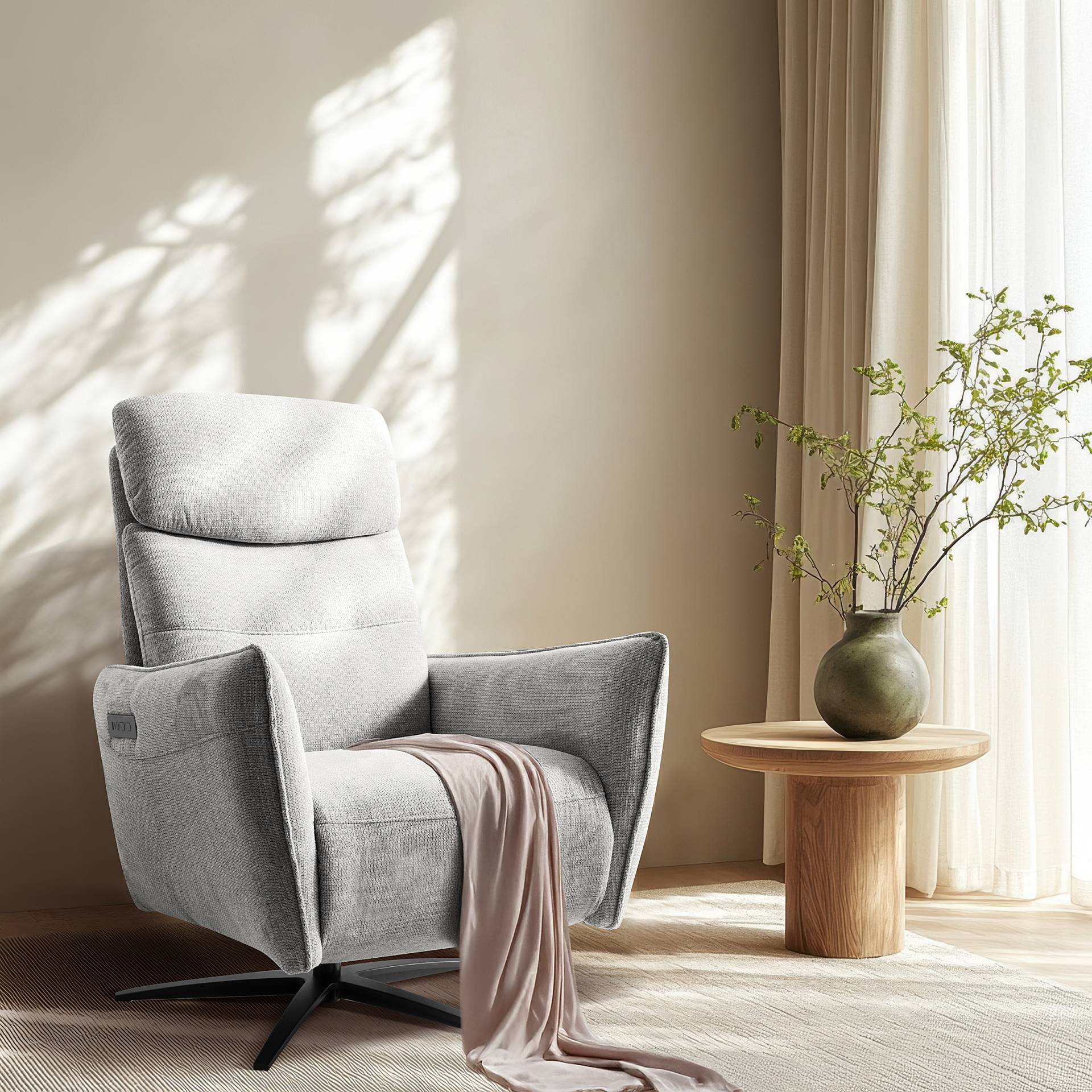 home24 Relaxsessel Clerke Grau Webstoff Aranja 77 x 107 x 88cm home24 Relaxsessel Clerke Grau Webstoff Aranja 77 x 107 x 88cm von home24