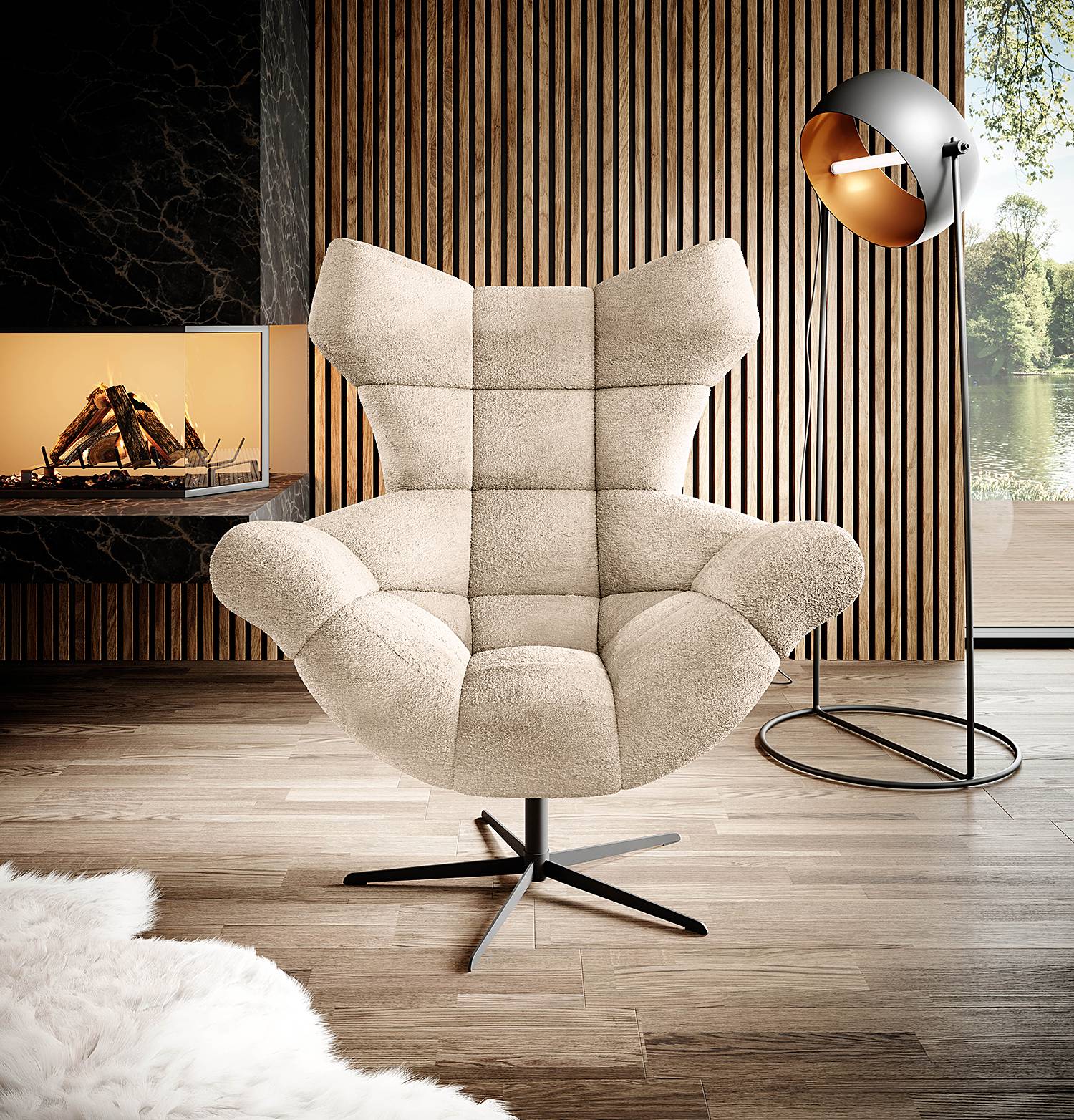 home24 Relaxsessel Loney Beige Chenille Lorin 103 x 119 x 84cm home24 Relaxsessel Loney Beige Chenille Lorin 103 x 119 x 84cm von home24