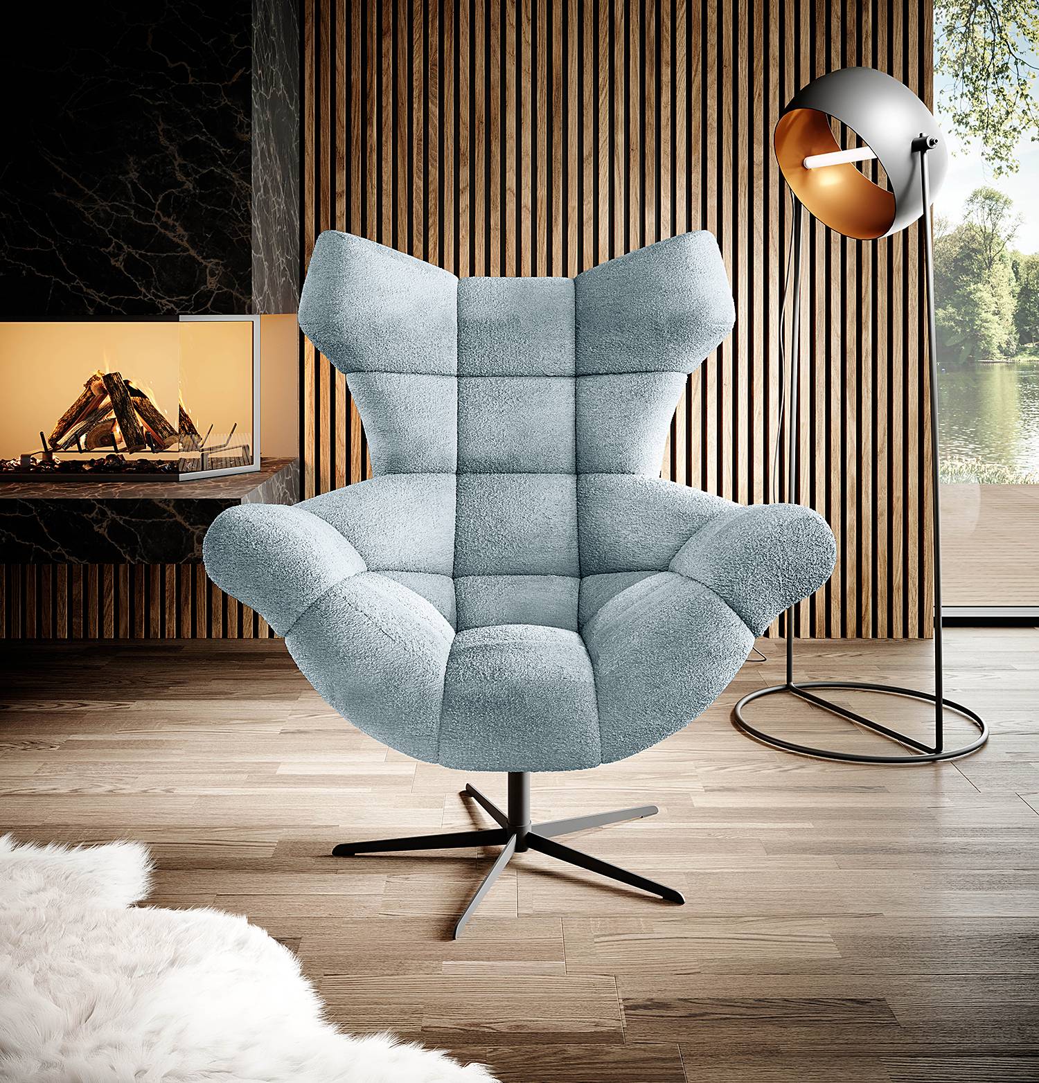 home24 Relaxsessel Loney Blau/Grau Chenille Lorin 103 x 119 x 84cm home24 Relaxsessel Loney Blau/Grau Chenille Lorin 103 x 119 x 84cm von home24