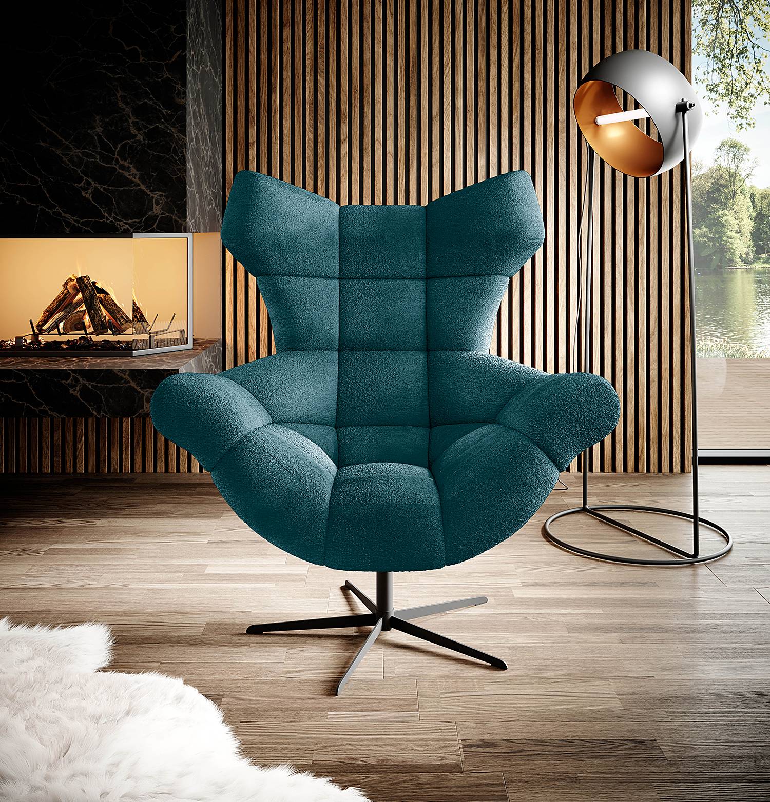 home24 Relaxsessel Loney Blau Chenille Lorin 103 x 119 x 84cm home24 Relaxsessel Loney Blau Chenille Lorin 103 x 119 x 84cm von home24