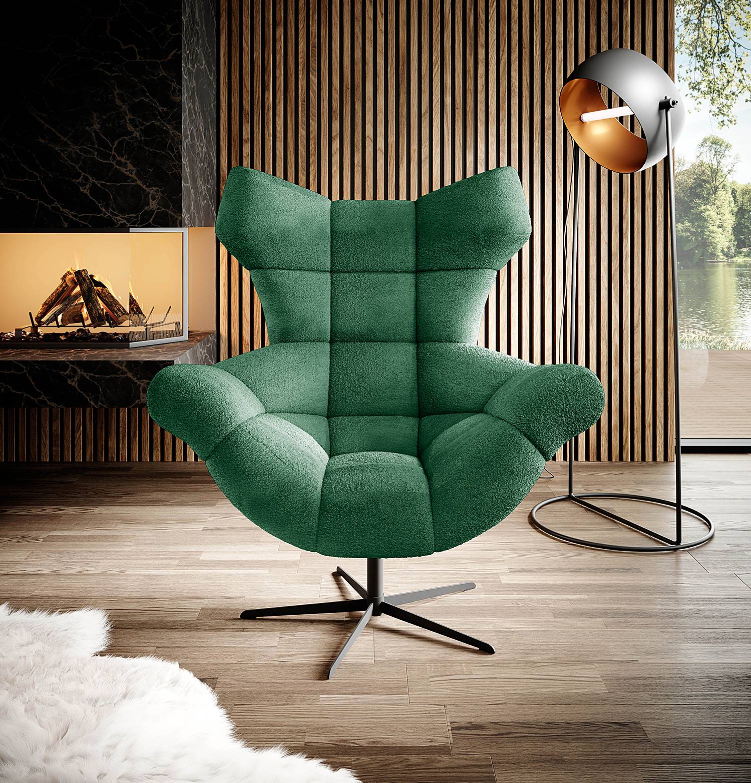 home24 Relaxsessel Loney Grün Chenille Lorin 103 x 119 x 84cm home24 Relaxsessel Loney Grün Chenille Lorin 103 x 119 x 84cm von home24