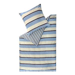 home24 Renforcé Bettwäsche Fun 155 x 200 cm + Kissen 80 x 80 cm Blau/Hellblau von home24