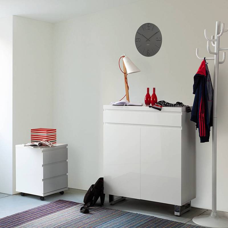 home24 Rollcontainer 42 x 57 x 42cm Weiß von home24