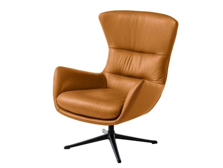 home24 SESSEL, Cognac, Leder, 84x99x96 cm, Wohnzimmer, Sessel, Polstersessel von home24