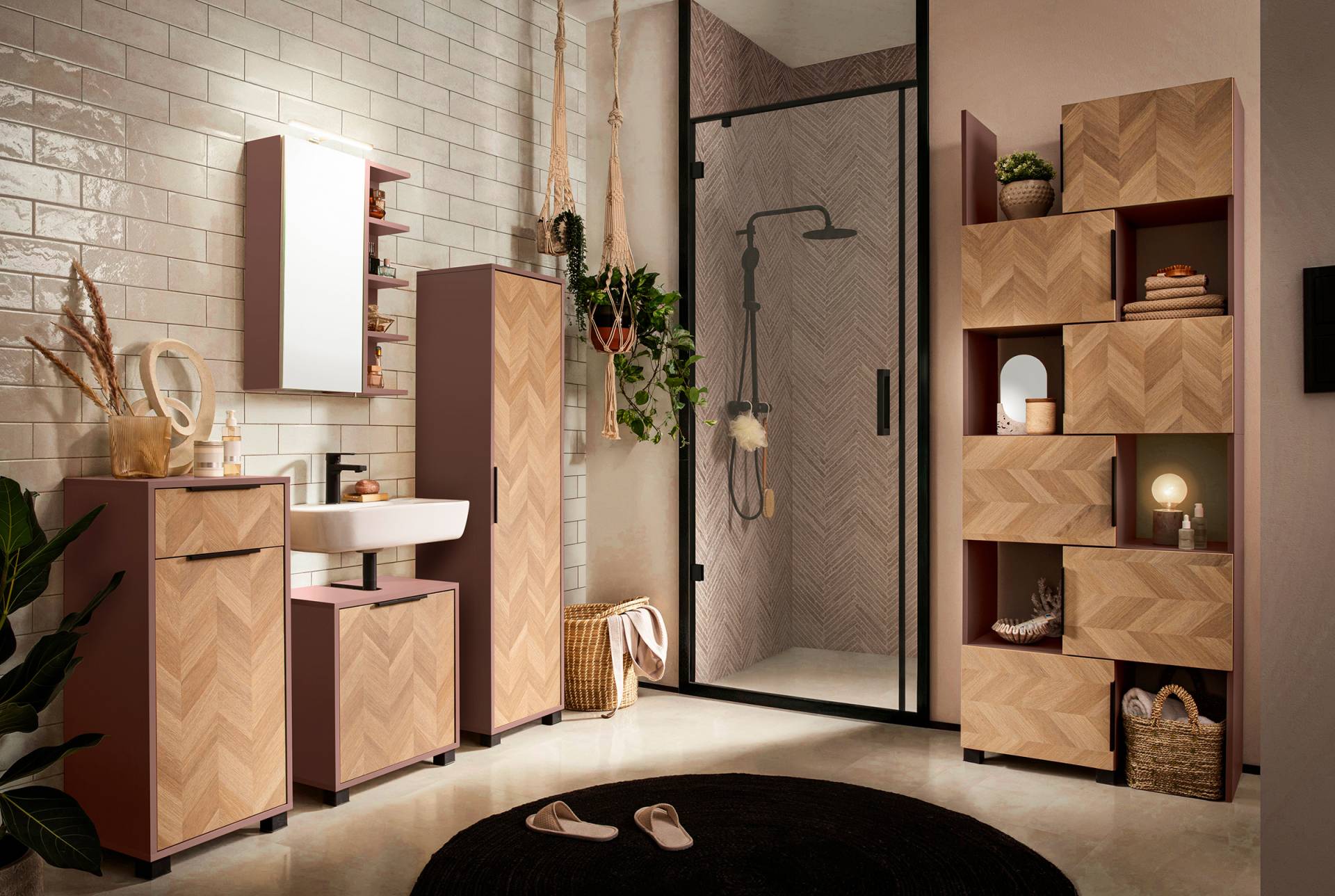 home24 Schieberegal Piazza 47 x 102 x 38cm Violett/Mauve home24 Schieberegal Piazza 47 x 102 x 38cm Violett/Mauve von home24