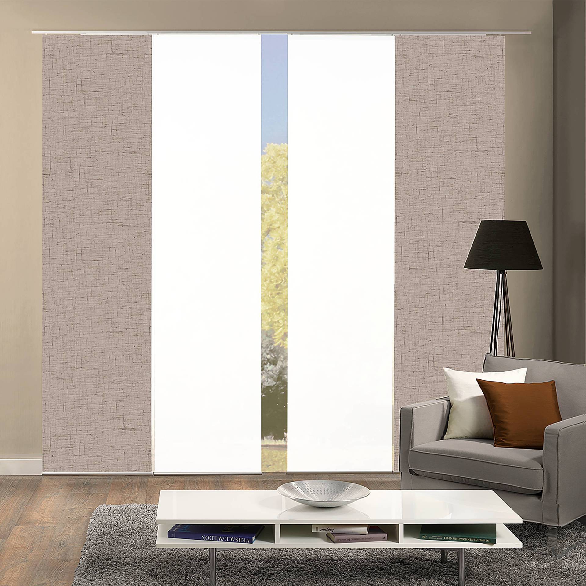 home24 Schiebevorhang Pive 60 x 245cm Beige/Beige 4er Set home24 Schiebevorhang Pive 60 x 245cm Beige/Beige 4er Set von home24