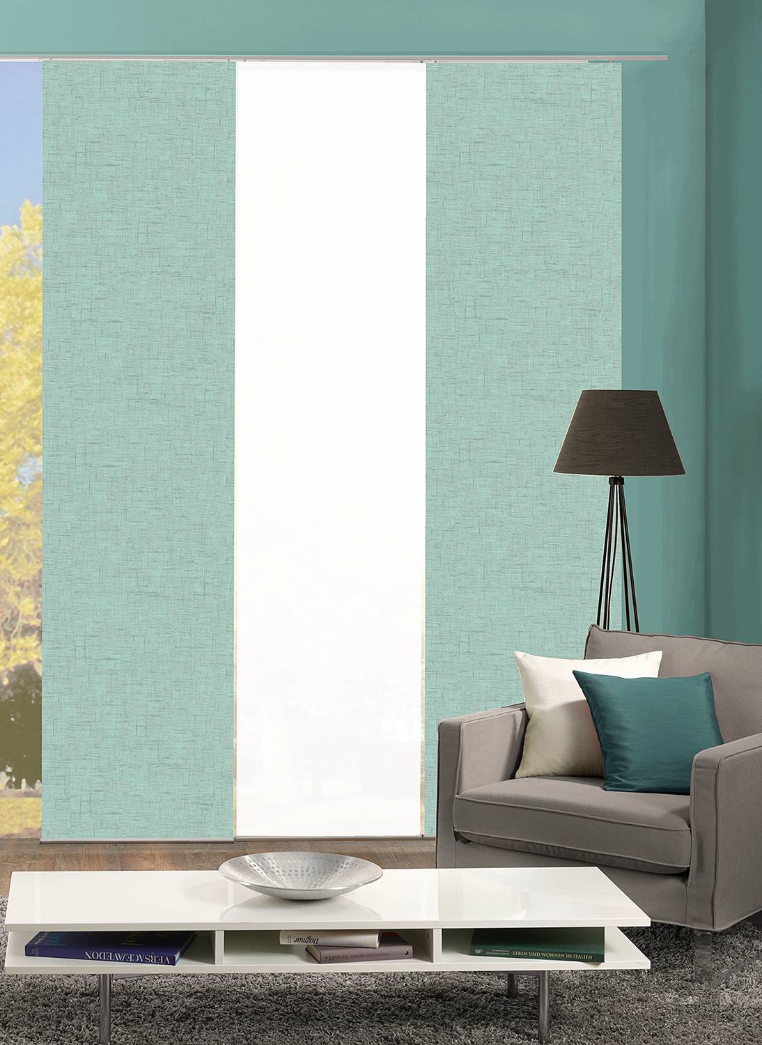 home24 Schiebevorhang Pive 60 x 245cm Grün/Mint 3er Set home24 Schiebevorhang Pive 60 x 245cm Grün/Mint 3er Set von home24