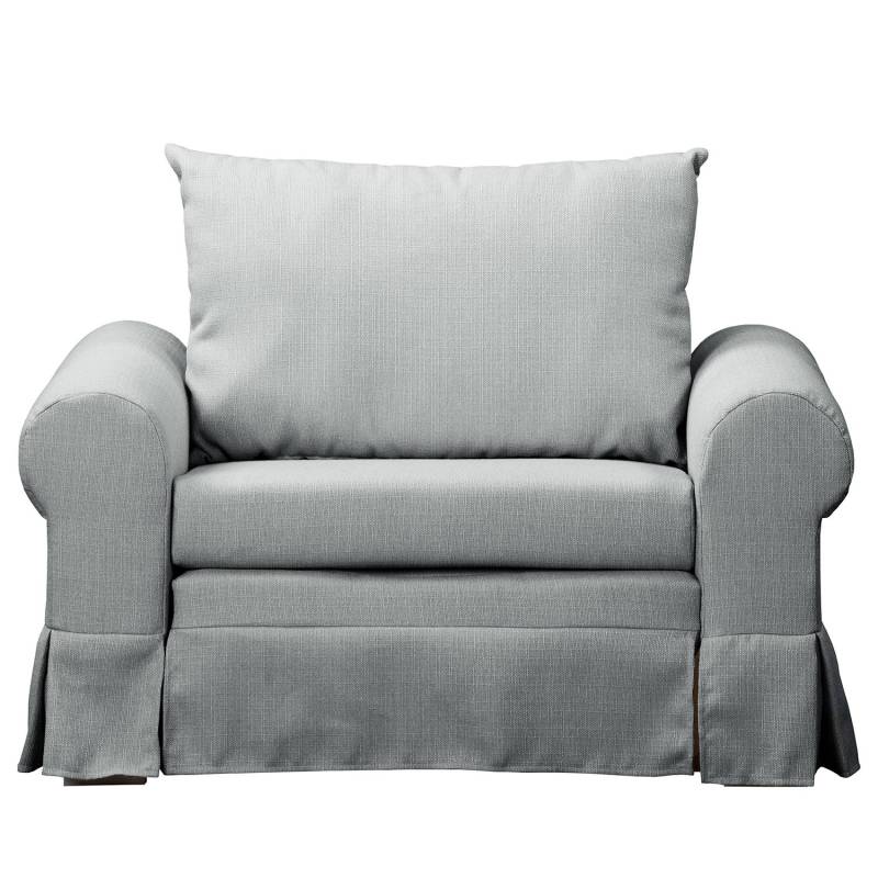 home24 Schlafsessel Country mit Husse Grau Webstoff Polia 125 x 90 x 90cm von home24