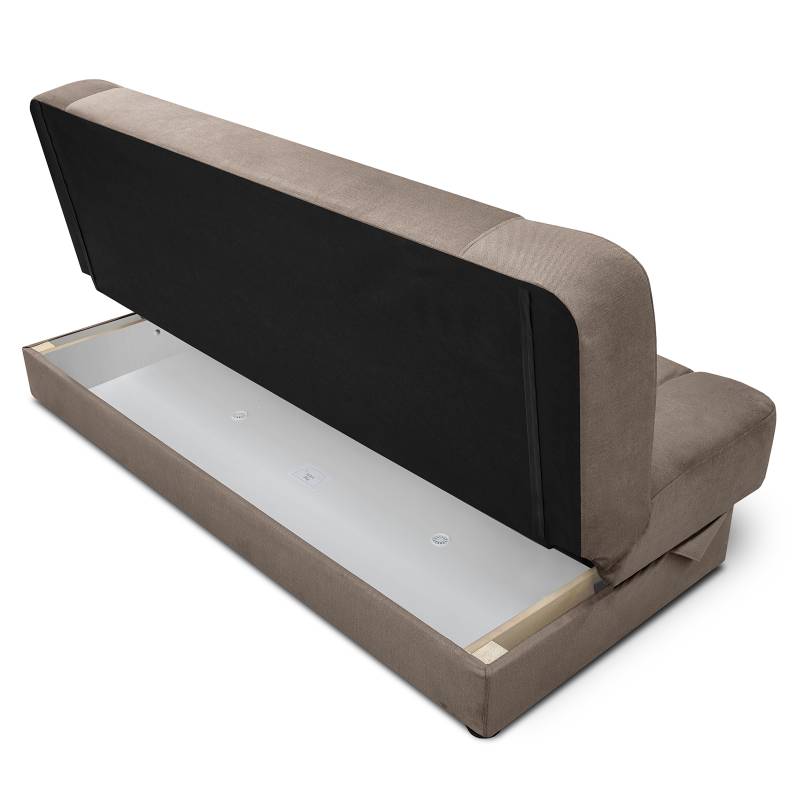 home24 Schlafsofa Kartja Braun Samt Cronos 190 x 87 x 85cm Modern von home24