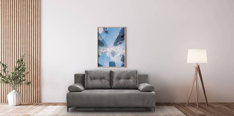 home24 Schlafsofa Saturkha Braun Samt Onoli 201 x 95 x 101cm Modern von home24