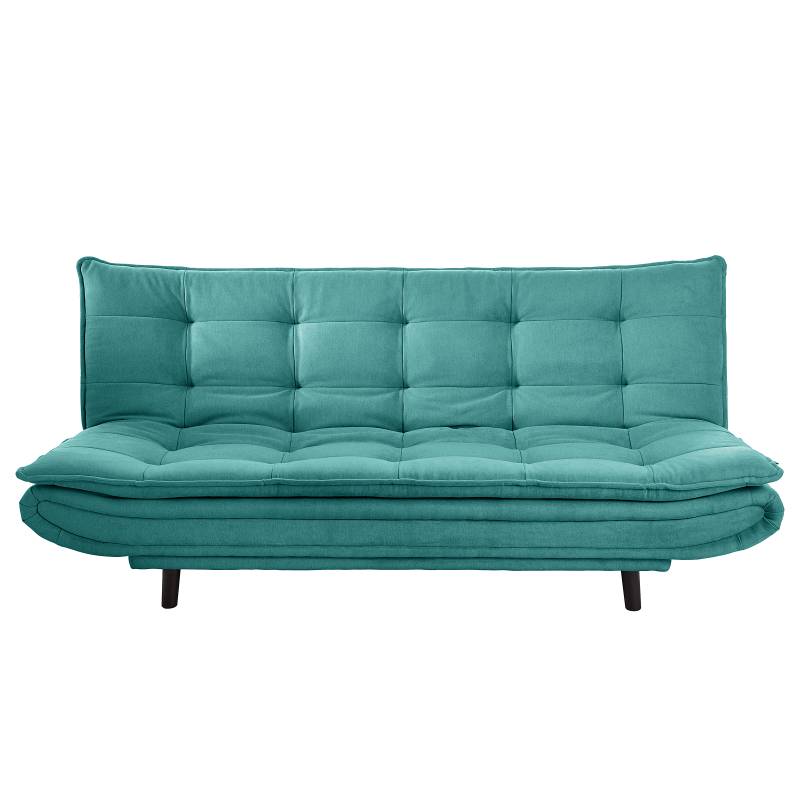 home24 Schlafsofa Shogo Türkis/Türkis Webstoff 194 x 90 x 100cm Modern von home24