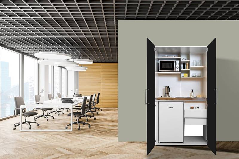 home24 Schrankküche Peter mit Mikrowelle 104 x 193 x 67cm Schwarz/Schwarz Glaskeramik home24 Schrankküche Peter mit Mikrowelle 104 x 193 x 67cm Schwarz/Schwarz Glaskeramik von home24