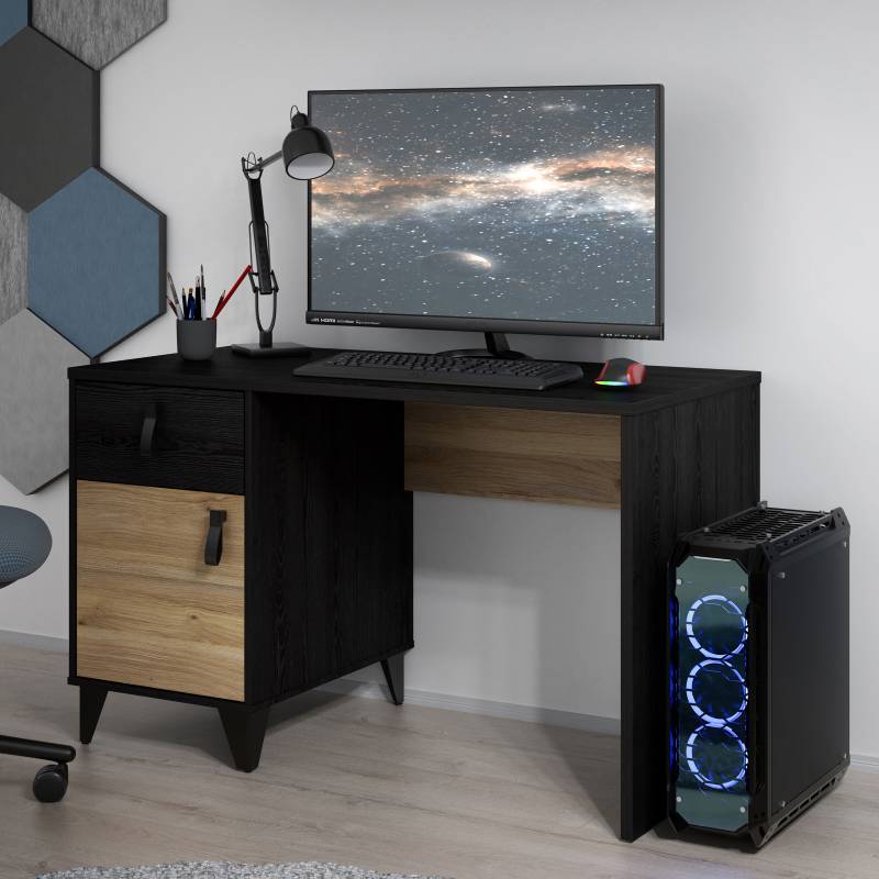 home24 Schreibtisch 120 x 73 x 60cm Schwarz/Braun home24 Schreibtisch 120 x 73 x 60cm Schwarz/Braun von home24