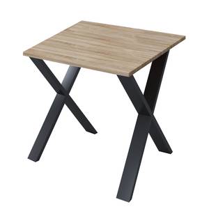 home24 Schreibtisch 80cm Beige/Eiche Sonoma Dekor X-Form Schwarz home24 Schreibtisch 80cm Beige/Eiche Sonoma Dekor X-Form Schwarz von home24