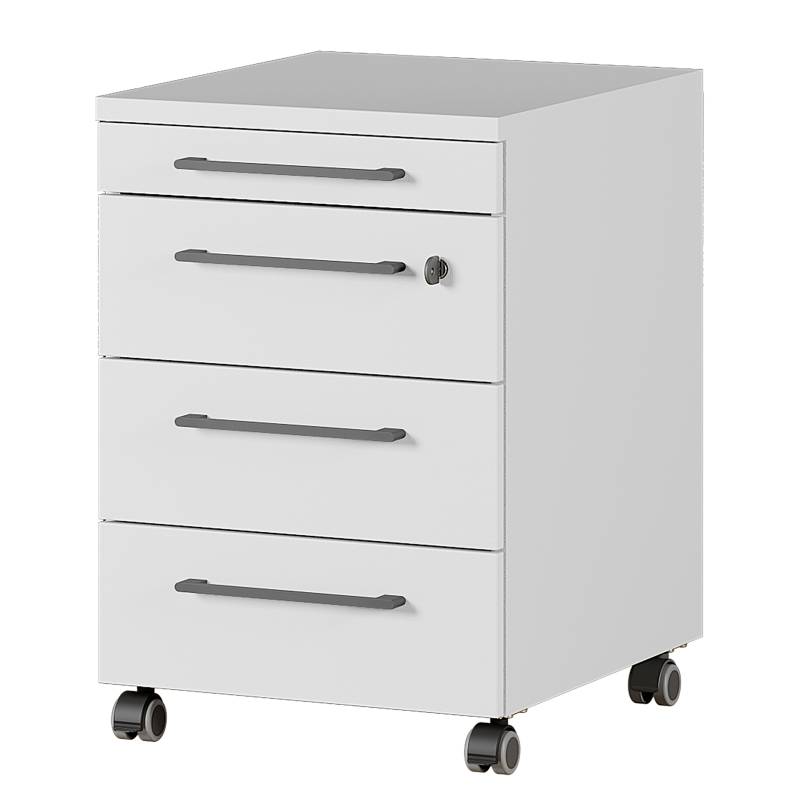 home24 Schreibtisch Agenda 237cm Grau/Grau/Silber von home24