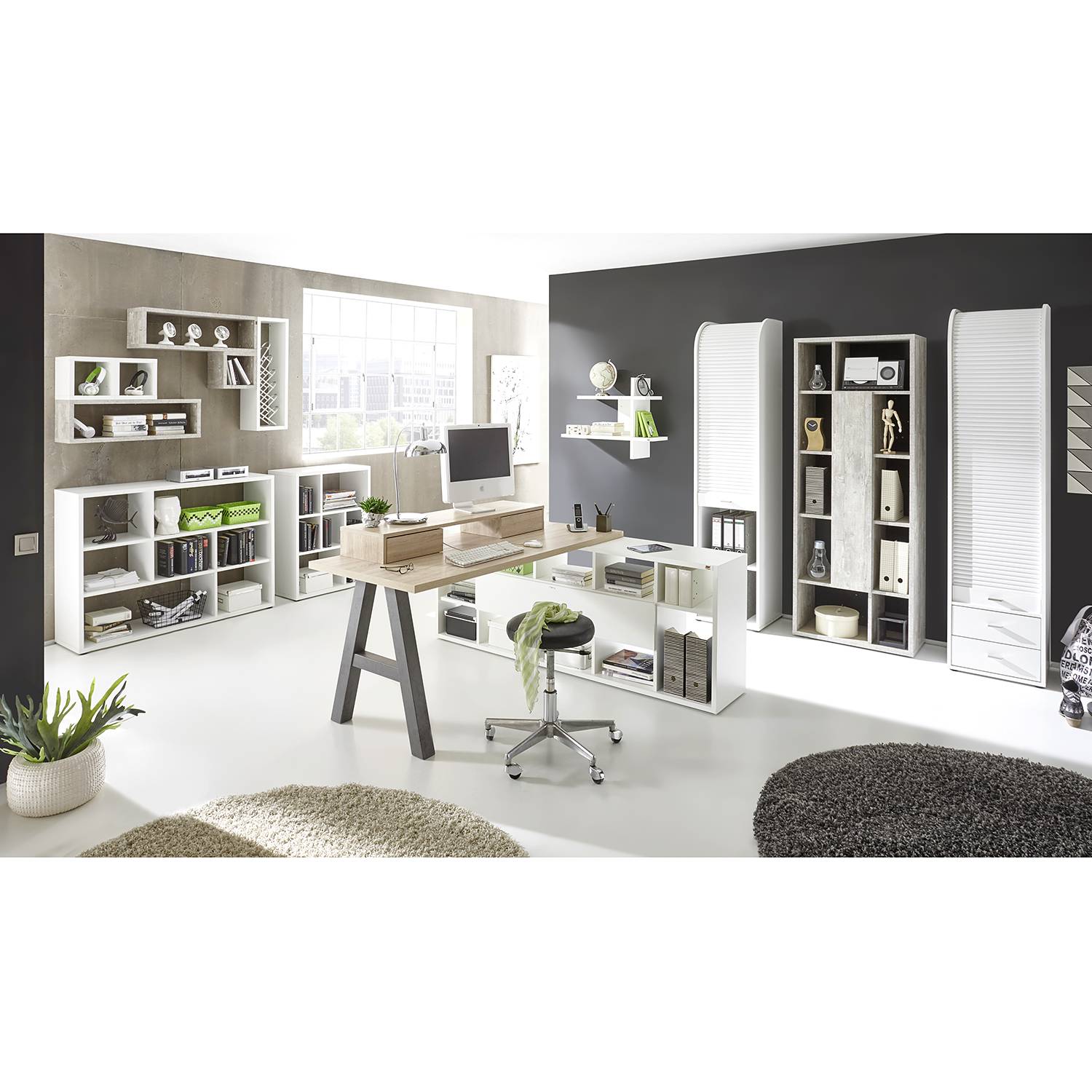 home24 Schreibtisch-Ansatz I 140cm Braun/Anthrazit/Eiche Sonoma Dekor home24 Schreibtisch-Ansatz I 140cm Braun/Anthrazit/Eiche Sonoma Dekor von home24