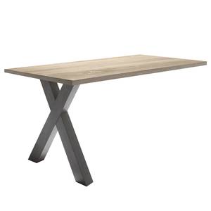 home24 Schreibtisch-Ansatz II 120cm Braun/Anthrazit/Eiche Sonoma Dekor von home24